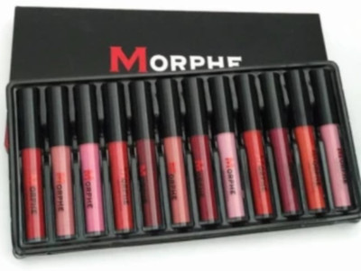 morphe 12 lipstick set(red, black)