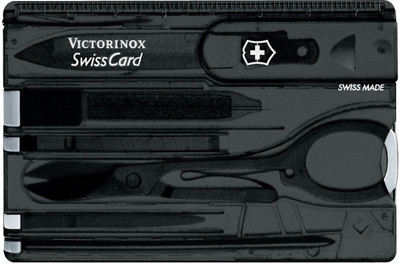 

Victorinox Swiss Card Onyx Black Translucent Swiss Army Knife(Black)