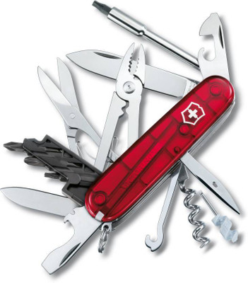 

Victorinox Cyber Tool-34 10 Function Multi Utility Swiss Knife(Transparent Red)