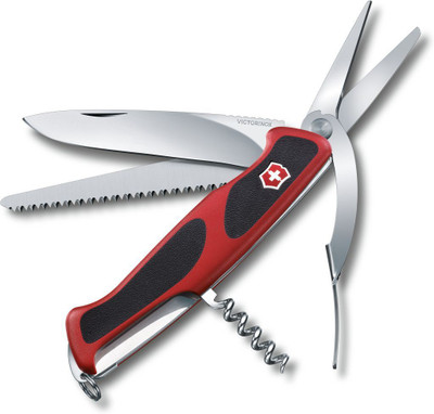 

Victorinox RangerGrip 71 Gardener 130mm Component Handles Red/blk 4 Function Multi Utility Swiss Knife(Red, Black)