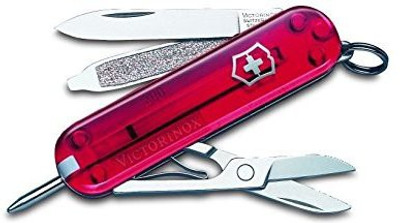 

Victorinox Blister Range 7 Function (translucent Red) 3 Function Multi Utility Swiss Knife(Transparent Red)