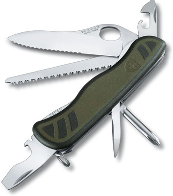 

Victorinox Soldiers Knife Lockable Knife One Hand Opning Green Swiss Army Knife(Green)
