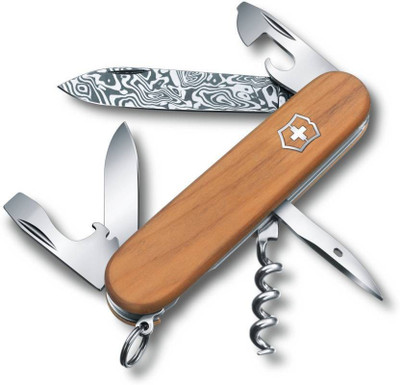 

Victorinox Spartan,91MM,damast Blade,yew Handles. Swiss Army Knife