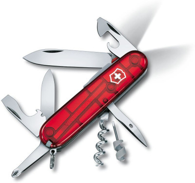 

Victorinox Spartan Lite 7 Function Multi Utility Swiss Knife(Trasparent Red)