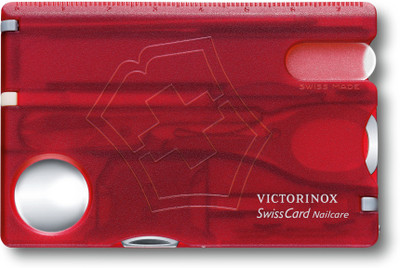 

Victorinox SwissCard Nailcare, Red Translucent Swiss Army Knife(Red)