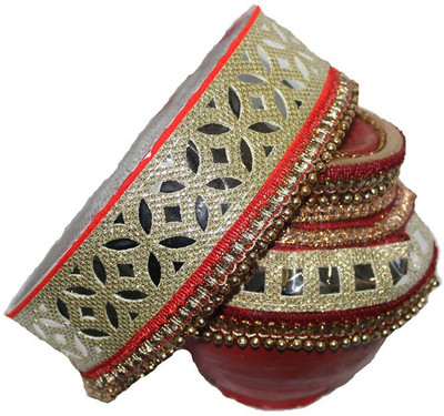 

Sarvsiddhi Beautiful Handmade Terracotta Karwachauth Karwa And Chalni Terracotta, Steel(1 Pieces, Multicolor)
