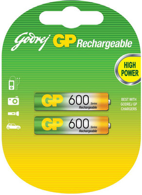 

Godrej GP AAA 600 NiMH Rechargeable Battery (Pack of 2 ) Rechargeable Ni-MH Battery