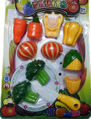 

New Pinch Realistic Sliceable vegetable Cutting Play Toy Set for kids (multicolor)