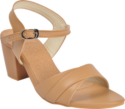 

With The Fashion Women Beige Heels