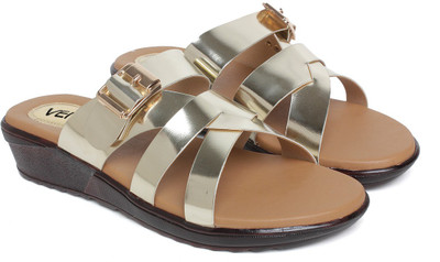 

Vendoz Women Golden Wedges