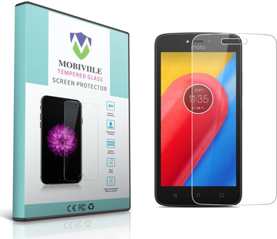 MOBIVIILE Tempered Glass Guard for Motorola Moto C Plus(Pack of 1)