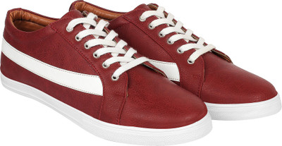 

Zupero Men's The Wooster Leather Casuals For Men(Maroon, White