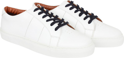 

Zupero Men's The Royale Ryder Blue Laces Stylish White Leather Sneakers For Men(White, White;blue