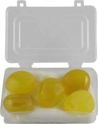 

estore 5 pcs 100% Natural yellow Golden Quartz tumble Stone Crystal Healing Gemstone for releasing negative emotions sorrow and grief,for bring fortune and personal strength Decorative Showpiece - 2 cm(Stoneware, Yellow)