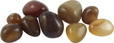 

estore 100 Gm 100% Natural Brown Onyx Tumble Stone Crystal Healing Gemstone for strength,power,protection and confidence. Decorative Showpiece - 2 cm(Stoneware, Brown)