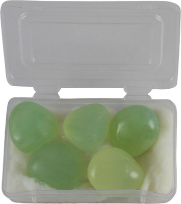 

estore 5 pcs 100% Natural Green Onyx Tumble Stone Crystal Healing Gemstone for remove negative emotions,unhappiness and botherness Decorative Showpiece - 2 cm(Stoneware, Green)