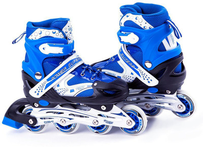 

Xerobic For Fast Growing Modern Kids Adjustable InlineSkates Roller Blade Scale Sports Outdoor Durable Perfect In-line Skates - Size 7-9 UK(Multicolor)