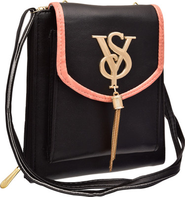 

Tap Fashion Women Casual Black PU Sling Bag