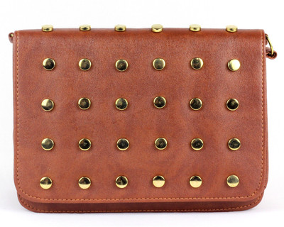 

RAMPOSH Women Evening/Party Brown Rexine Sling Bag