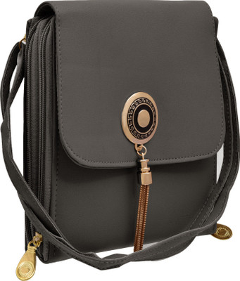 

Tap Fashion Women Casual Grey PU Sling Bag