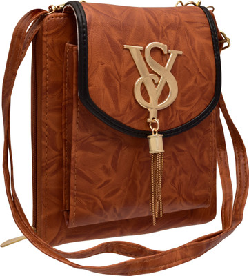 

Tap Fashion Women Casual Brown PU Sling Bag