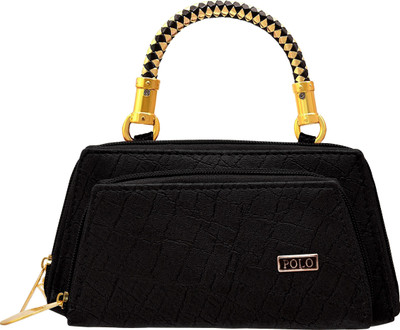 

tap fashion Women Casual Black PU Clutch
