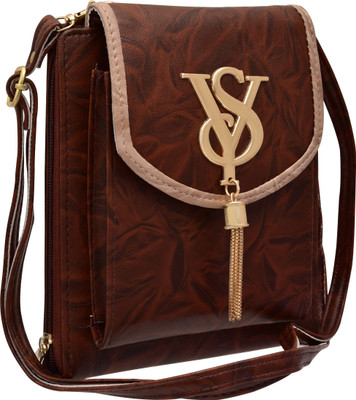

Tap Fashion Women Casual Brown PU Sling Bag