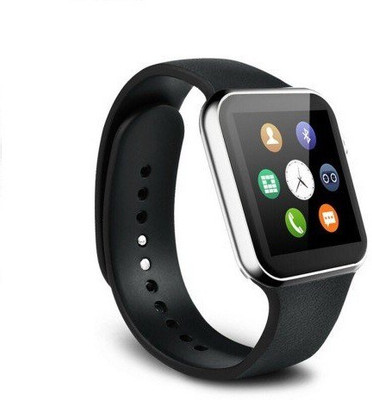 

ESTAR Presenting Bluetooth Smartwatch with Sim- Card Support Compatible with karboon Titanium Mach Five, Silver Smartwatch(Black Strap Free Size)