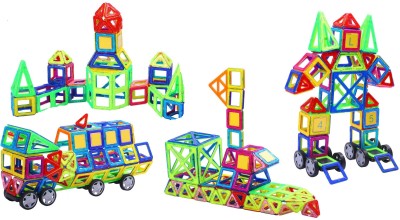 

Toys Bhoomi 198 piece Magical Magnetic Block Tiles Learning STEM Activity Playset(Multicolor)