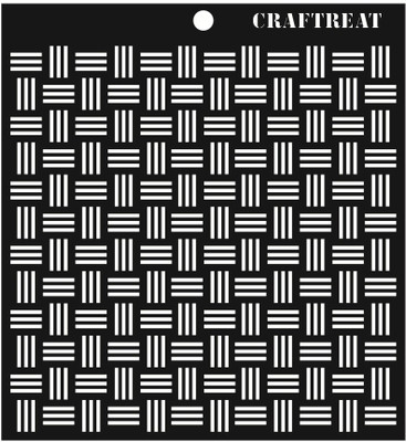 

CrafTreat Basket Weave Stencil Stencil(Pack of 1, 6"x6")