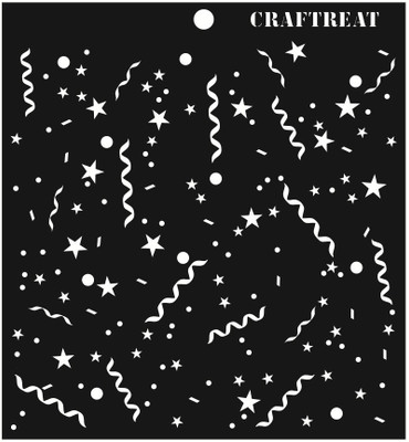 

CrafTreat Confetti Stencil Stencil(Pack of 1, 6"x6")