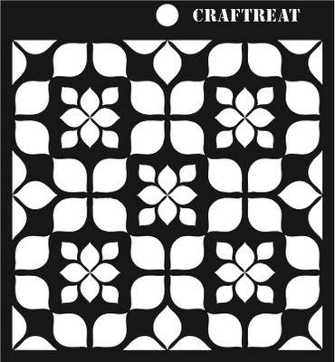 

CrafTreat Hydrangea Petals Stencil Stencil(Pack of 1, 6"x6")