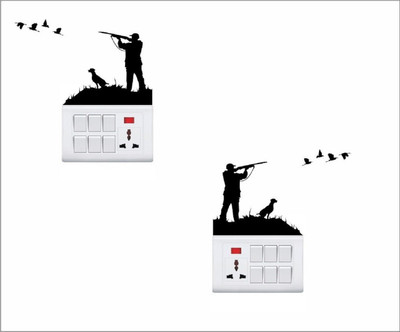 Asmi Collections 40 cm Light Switches Removable Sticker(Pack of 2)