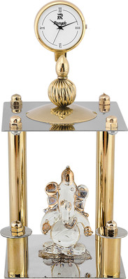 

ROMADO Analog TEMPLE GOLD AND SILVER Clock