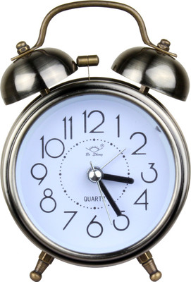 

Relevant Analog New Twin Bell Alarm With LED Back Light "Steel Grey" Color Antique Clock