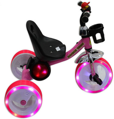 

Bluday Led Tricycle Led Pink Tricycle for Kids 1 to 4 Years Tricycle(Pink)