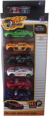 

kidoz kingdom GT-800 ALLOY RACING CAR - 6 CARS(Multicolor)