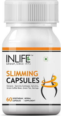 

Inlife Slimming Garcinia Cambogia, Green Coffee Bean, Green Tea, Spirulina, Moringa Supplement for Men & Women 500 mg - 60 Vegetarian Capsules(1 No)