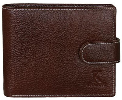 

K London Men Casual, Formal Brown Genuine Leather, Fabric Wallet(5 Card Slots)