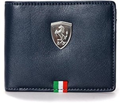 

KGN GALLERY Boys Blue Genuine Leather Wallet(3 Card Slots)