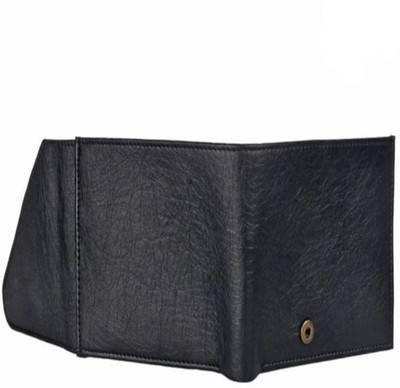 

SP Men Black Artificial Leather Wallet(5 Card Slots)