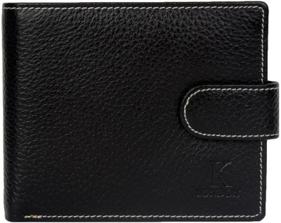 

K London Men Casual, Formal Black Genuine Leather, Fabric Wallet(5 Card Slots)