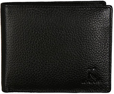 

K London Men Casual, Formal Black Genuine Leather, Fabric Wallet(5 Card Slots)