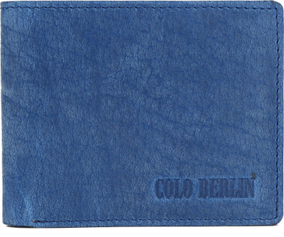 Colo Berlin Men Blue Genuine Leather Wallet(9 Card Slots)