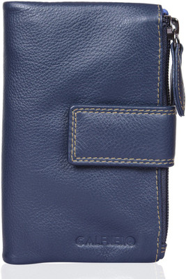 

Calfnero Women Casual Blue Genuine Leather Card Holder(6 Card Slots), Navy blue