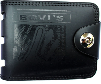

AVB Boys Casual, Formal Black Artificial Leather Wallet(10 Card Slots)