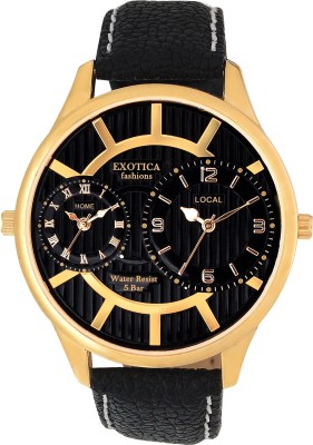 Exotica Fashion RB-EF-70-DUAL-LS-Gold-Black Analog Watch  - For Men   Watches  (Exotica Fashion)