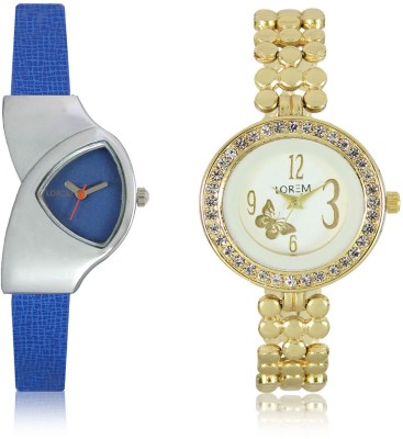 LEGENDDEAL New LR203-208 Exclsive Diamond Studed Gold Best Stylish Combo Analog Watch  - For Girls   Watches  (LEGENDDEAL)