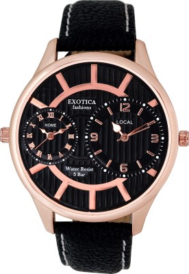 Exotica Fashion RB-EF-70-DUAL-LS-Rose-Gold-Black Analog Watch  - For Men   Watches  (Exotica Fashion)