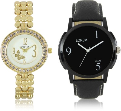 LEGENDDEAL New LR06-203 Exclsive Diamond Studed Gold Best Stylish Combo Analog Watch  - For Men & Women   Watches  (LEGENDDEAL)